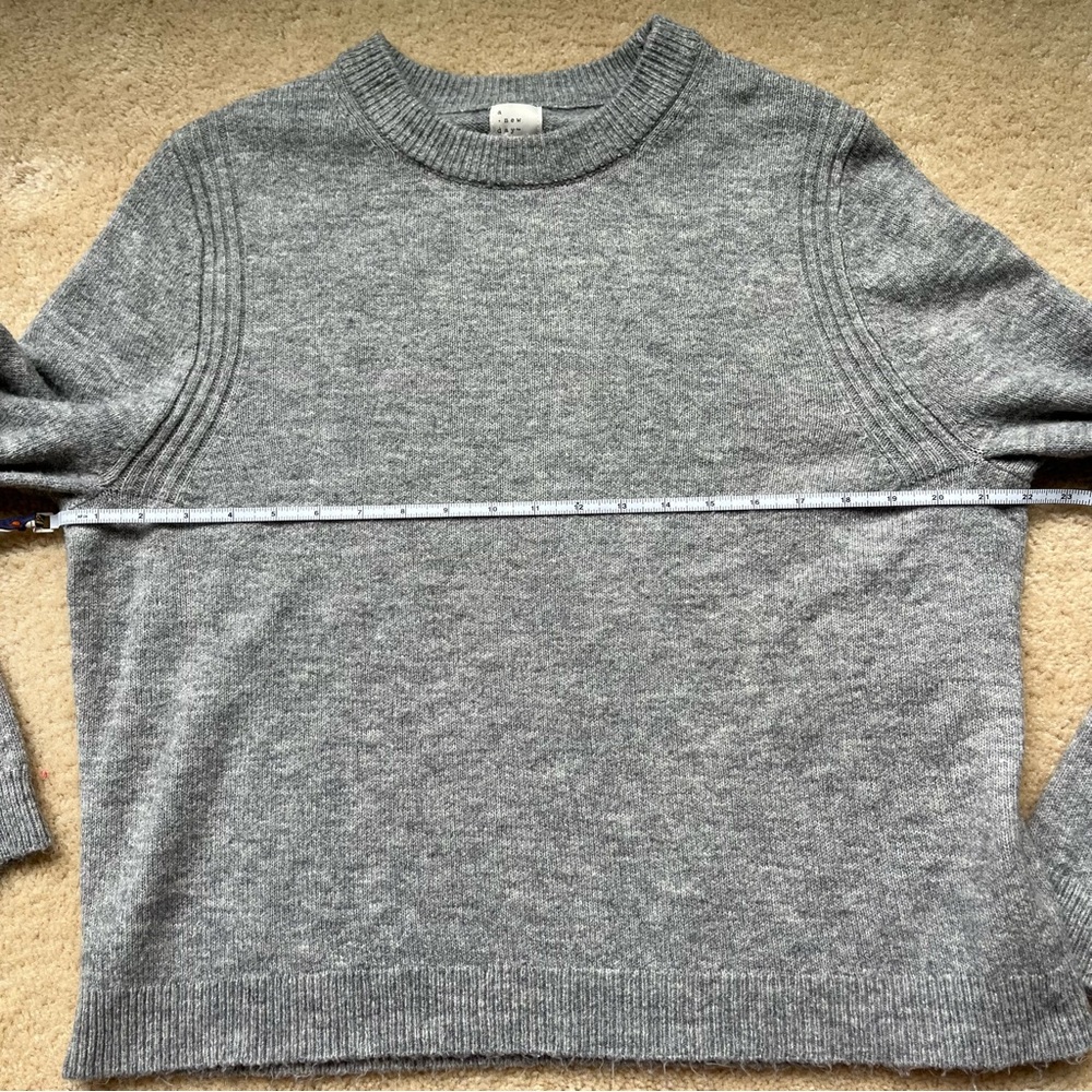 A New Day Women's Gray Boxy Crewneck Sweater - Size L - VGUC - Stretch - Picture 6 of 6